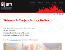 Tablet Screenshot of jamfactorystudios.co.uk